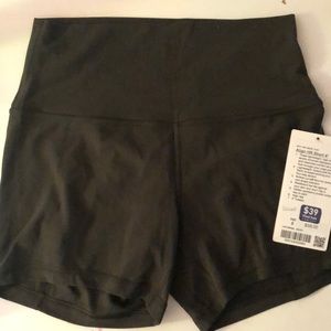 Olive green lulu lemon shorts